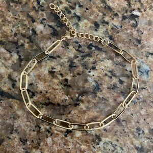 Effy Gold Tone Paperclip Chain Bracelet
